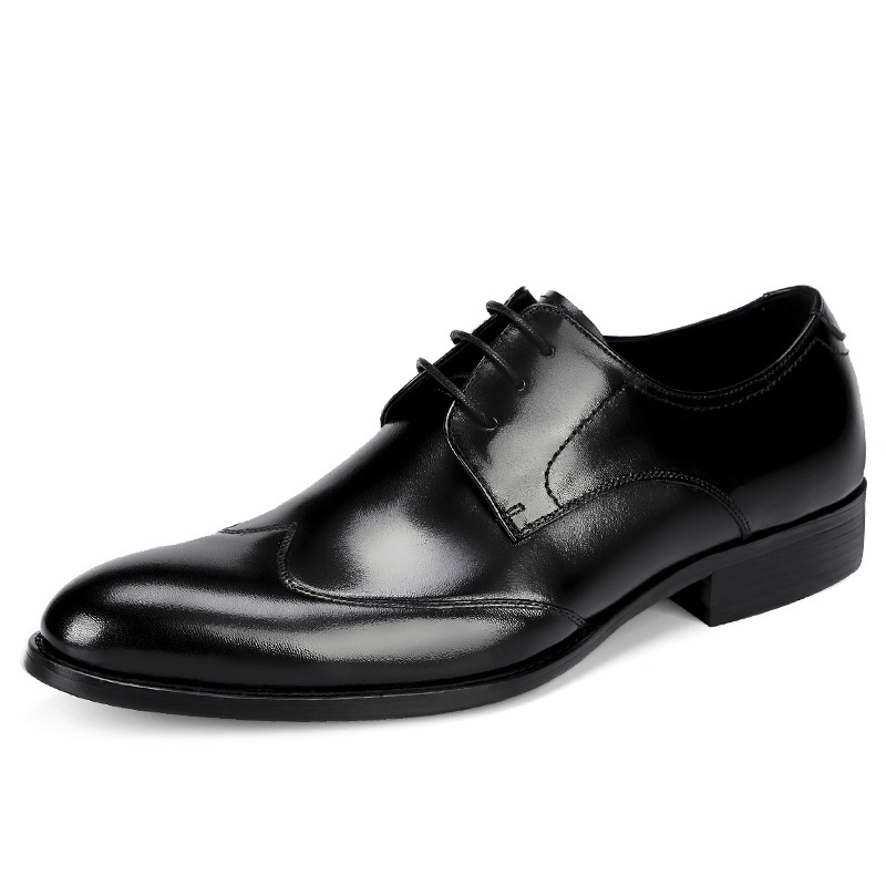 Men's Leather Shoes Business Casual Guangzhou Men's Shoes Three Joint Amazon Leather Shoes Men's Large Size Shoes TikTok Quick Hand