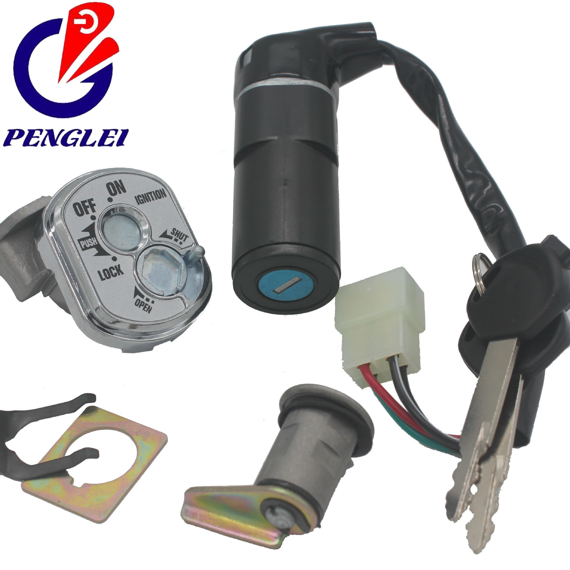 [Factory Supply] Motorcycle Ignition Switch Series Asian Wolf Switch 125 Side Lock Two Lock Set Lock