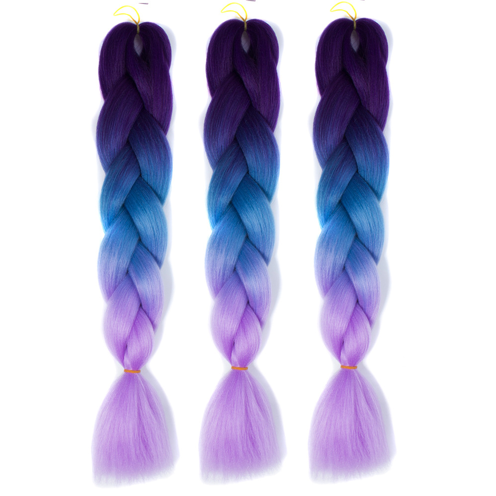 African Fashion Dirty Braid Wig Monochrome Gradient Chemical Fiber Large Braid Hair Twig