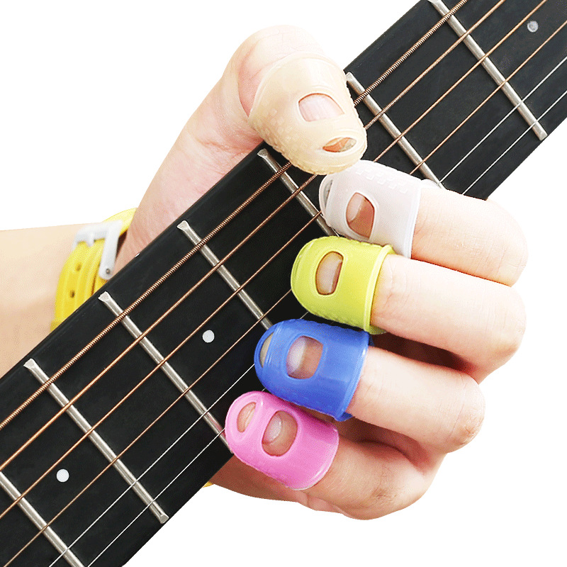 Guitar Guitar Finger Holder Left Hand Pain-Proof Silicone Nail Press String Ukulele Beginner Auxiliary Guitar Accessories