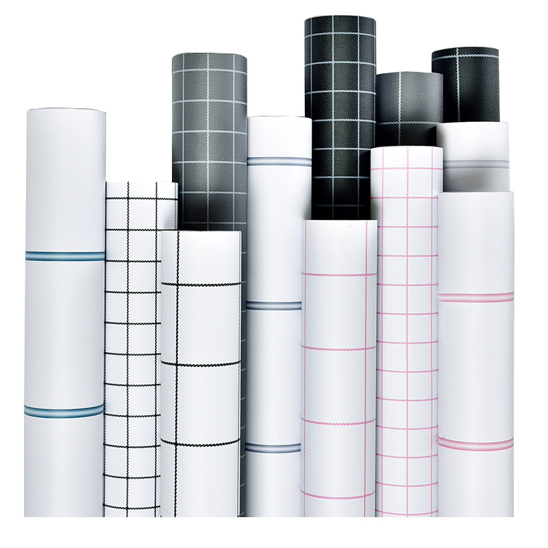 Self-adhesive Wallpaper Waterproof Solid Color Refurbished Stickers Bedroom Living Room Dormitory Shop Decoration Wallpaper Grey Plain Wall Stickers