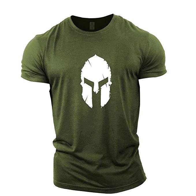 Gym Sports Running Loose Helmet Pattern Short Sleeve Casual Colorful T-Shirt
