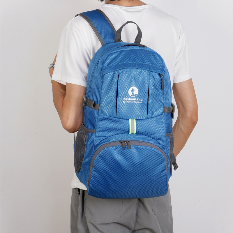 Cross-border large-capacity folding backpack men and women Outdoor Sports ultra-light travel bag bag storage gift backpack