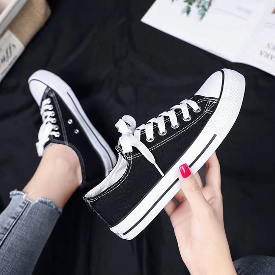Spring new women's shoes Korean style breathable student canvas shoes women's men's fashion shoes ins couple autumn casual board shoes