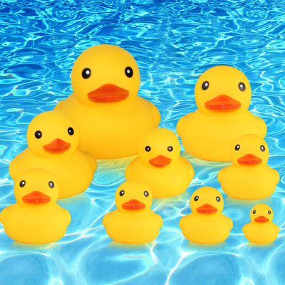 Jixin Toy Big Yellow Duck Children Play in Water Bathing Pinch Call Voice Small Yellow Duck Baby Toy 1-9 Duck