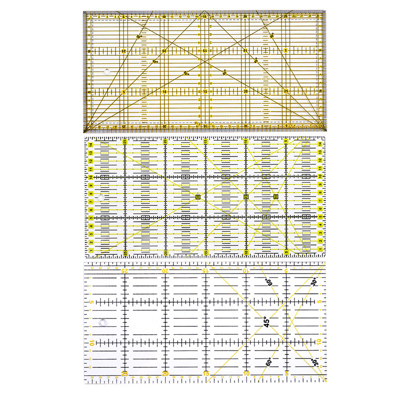 ダブルカラー大型長方形キルティング定規 30 センチメートル * 15 センチメートル厚さ 3 ミリメートルキルティングツール Diy 切断生地縫製アクセサリー|undefined