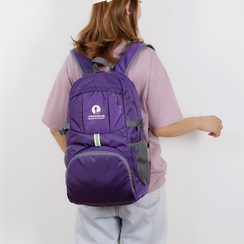 Cross-border large-capacity folding backpack men and women Outdoor Sports ultra-light travel bag bag storage gift backpack