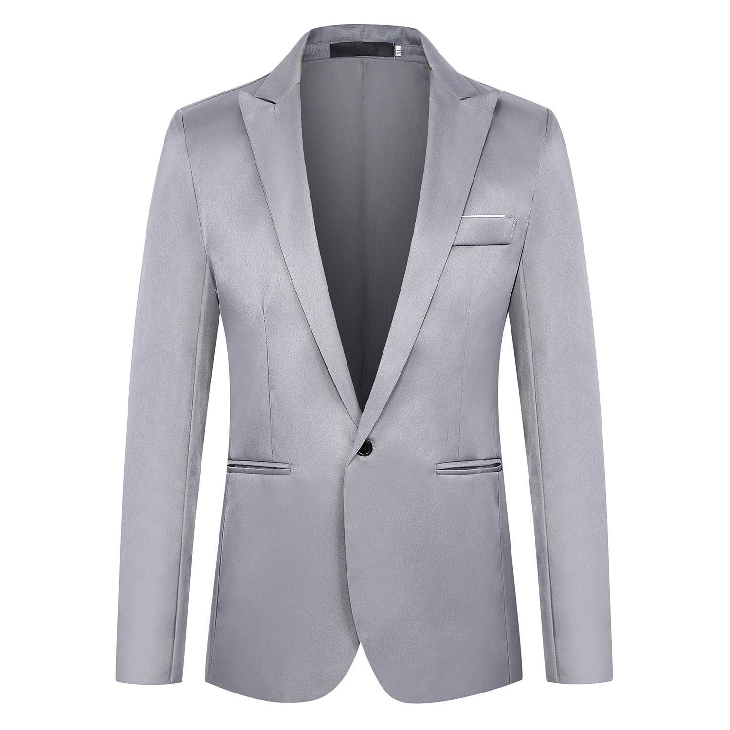 2023 Spring Foreign Trade Men's Slim-fit Small Suit Korean Solid Color Single-breasted Suit Jacket Young Men