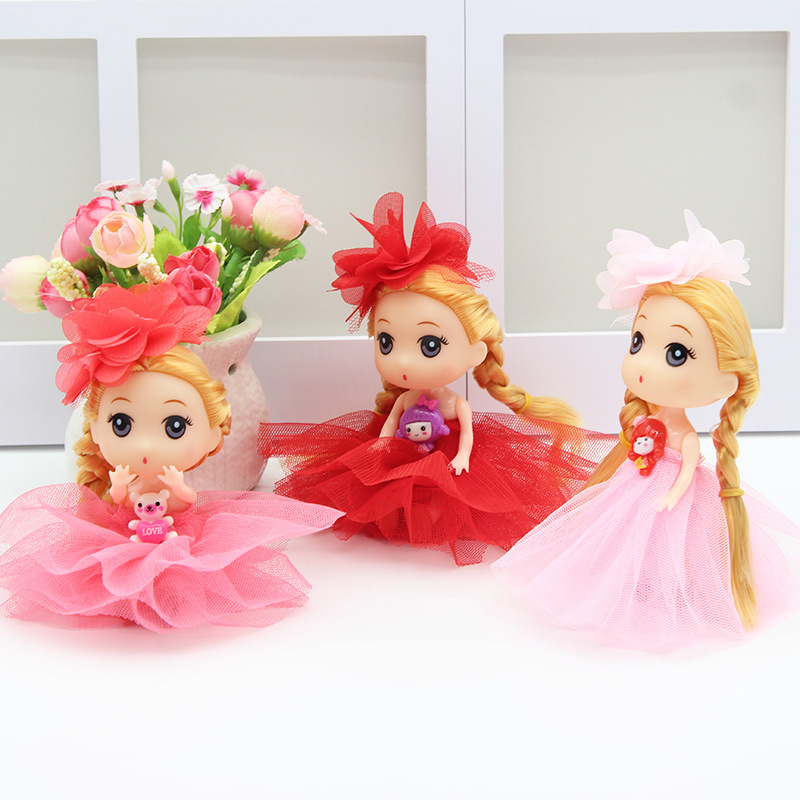 Factory Direct 12cm Wedding Dress Confused Doll Constant Trendy Confused Barbie Doll Bag Decorative Keychain Small Kelly