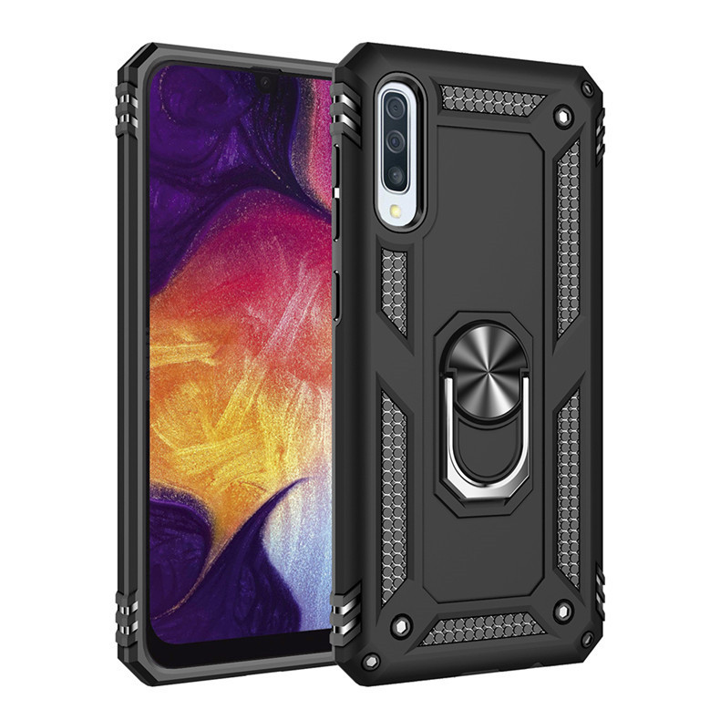 For Samsung A50 Sergeant Drop-resistant Armor Phone Case A70 Ring Bracket Protective Cover A10E Armor Phone Case