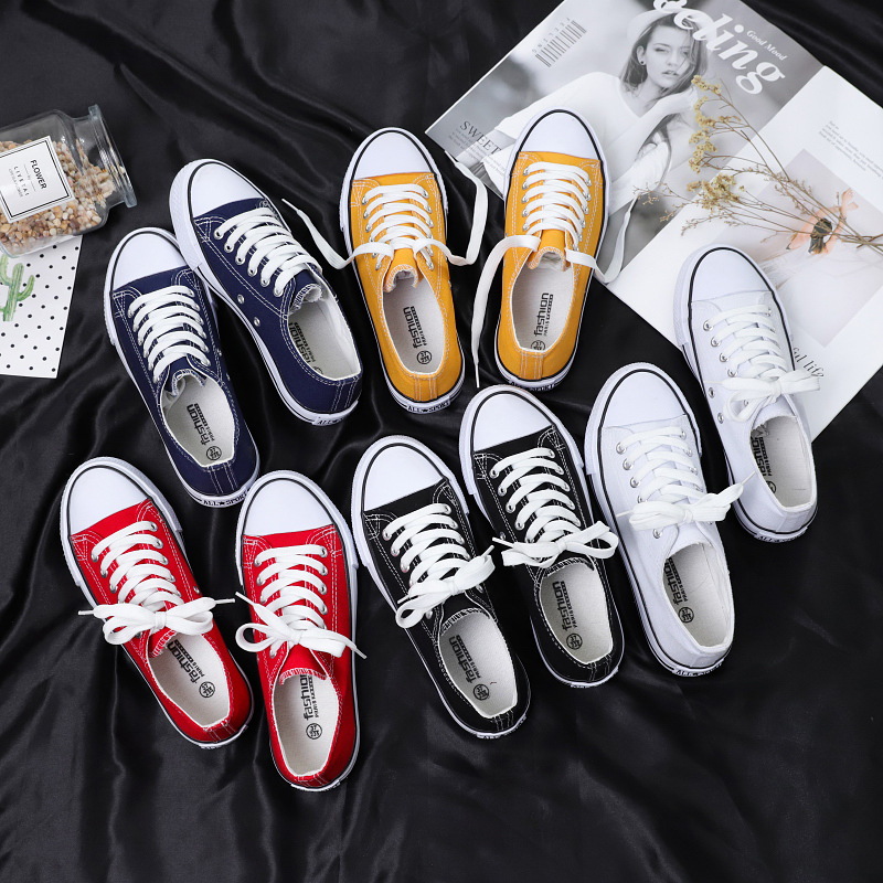 Spring new women's shoes Korean style breathable student canvas shoes women's men's fashion shoes ins couple autumn casual board shoes