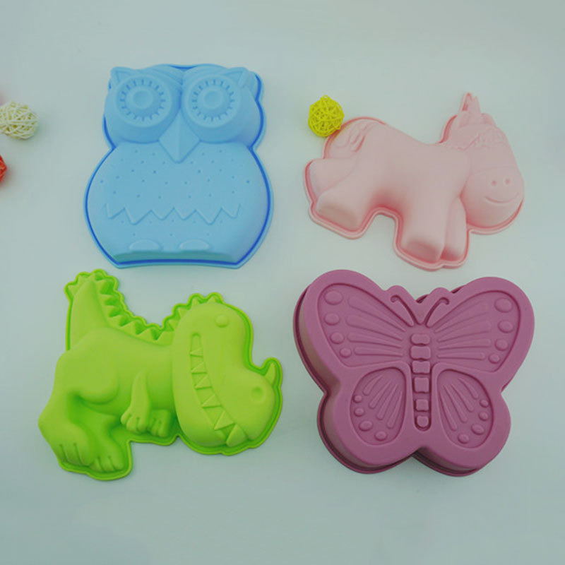 Dinosaur simple cake mold new silicone cake baking tray DIY animal baking mold wholesale