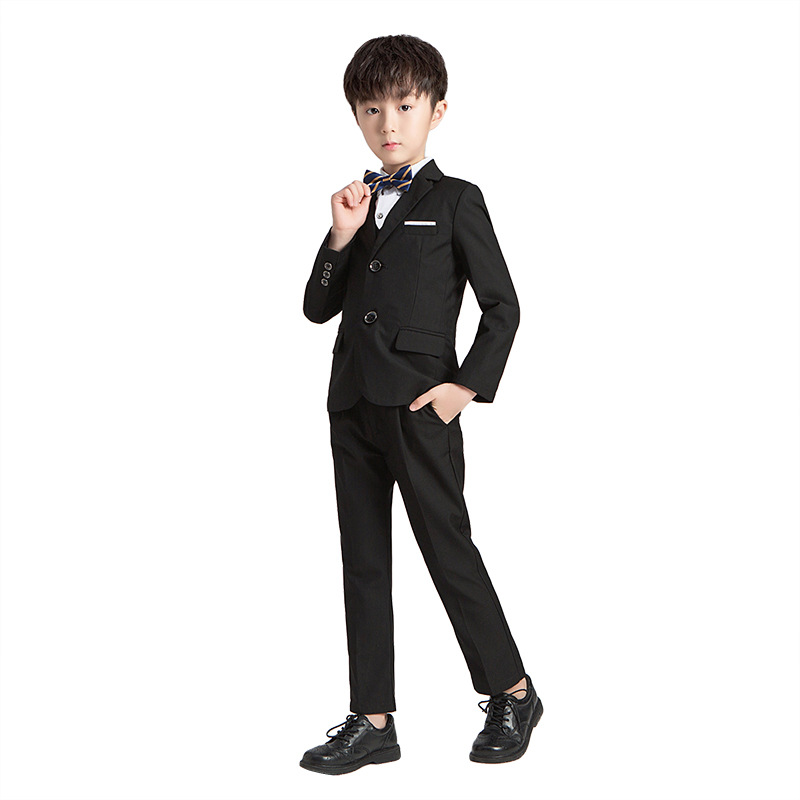 Children's small suit new boys' solid color suit suit Korean style flower girl dress host performance clothes one-piece delivery