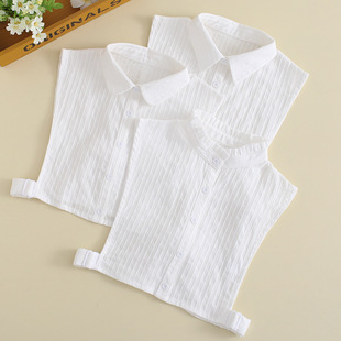 Autumn and Winter Cotton Fake Collar Blouse Decorative Fake Collar Wood Ear Jacquard Fake Collar White Shirt Fake Collar Women B343