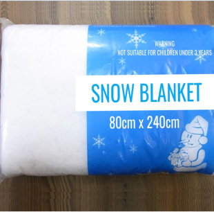 Christmas snow decoration 80 * 240cm snow cotton white thickened widened snow blanket simulation snow blanket artificial snow blanket