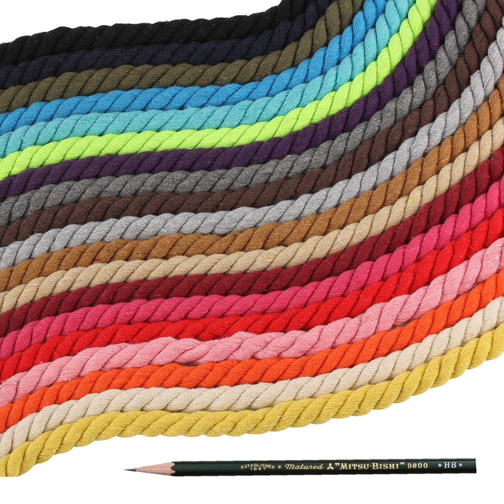 [27] 1cm thick color three-strand cotton rope 10mm thick cotton thread 10mm thick cotton rope
