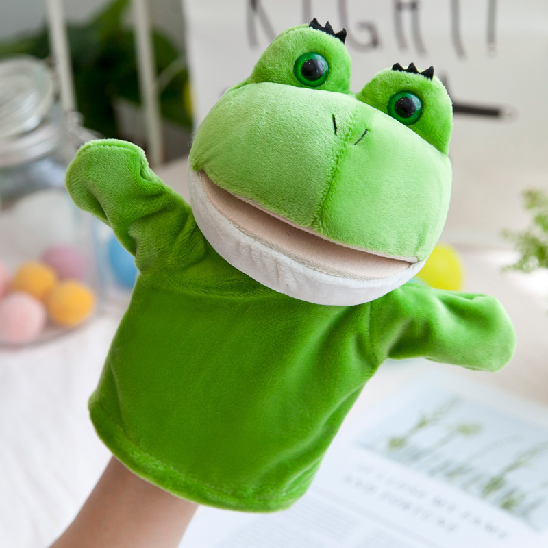 Animal Hand Doll Toy Gloves Mouth Movable Plush Doll Set Hand Doll Kindergarten Performance Can Open Mouth