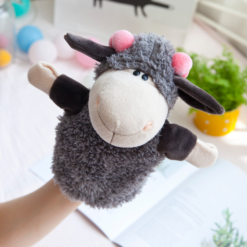 Animal Hand Doll Toy Gloves Mouth Movable Plush Doll Set Hand Doll Kindergarten Performance Can Open Mouth
