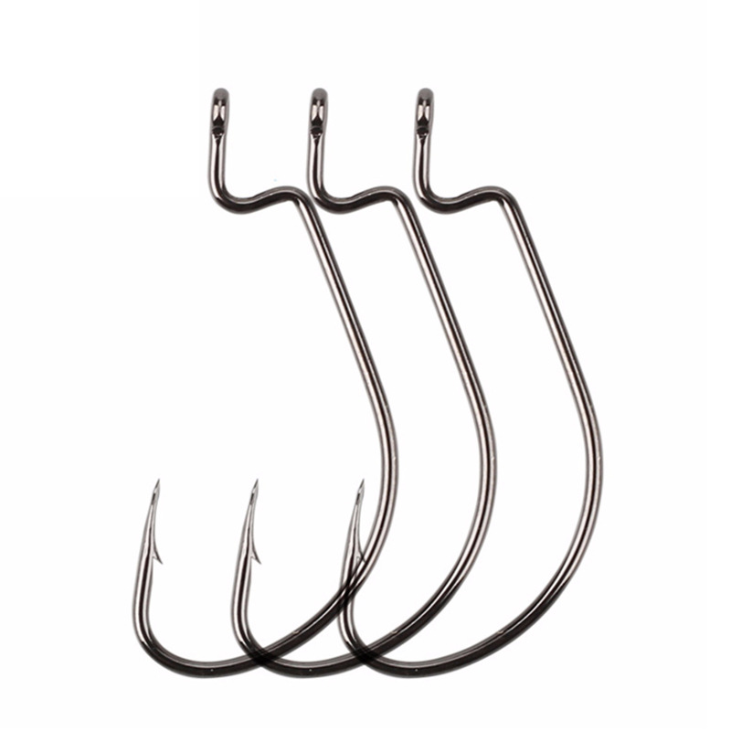 Crank hook Luya Soft Bait hook with barbed sharp pointed hook wearing soft bait soft Worm Hook black nickel red nickel crank hook