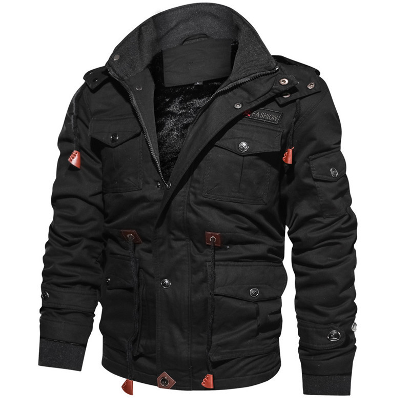 Amazon New Spring and Autumn Men's Mid-length Loose Collar Hooded Cotton Top Youth Men's Jacket
