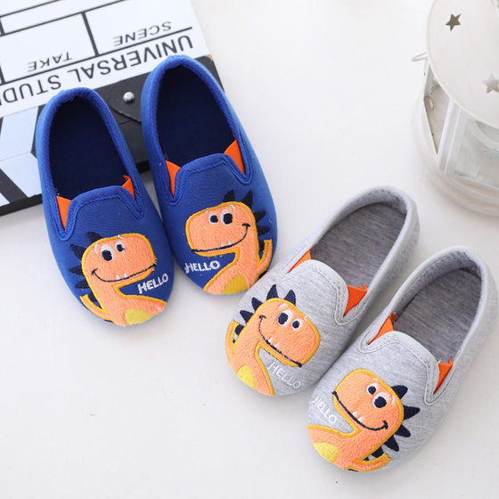 Spring and Autumn Boys Cotton Lovely Dinosaur Home Shoes Children Indoor Floor Slippers Boys Floor Socks Shoes
