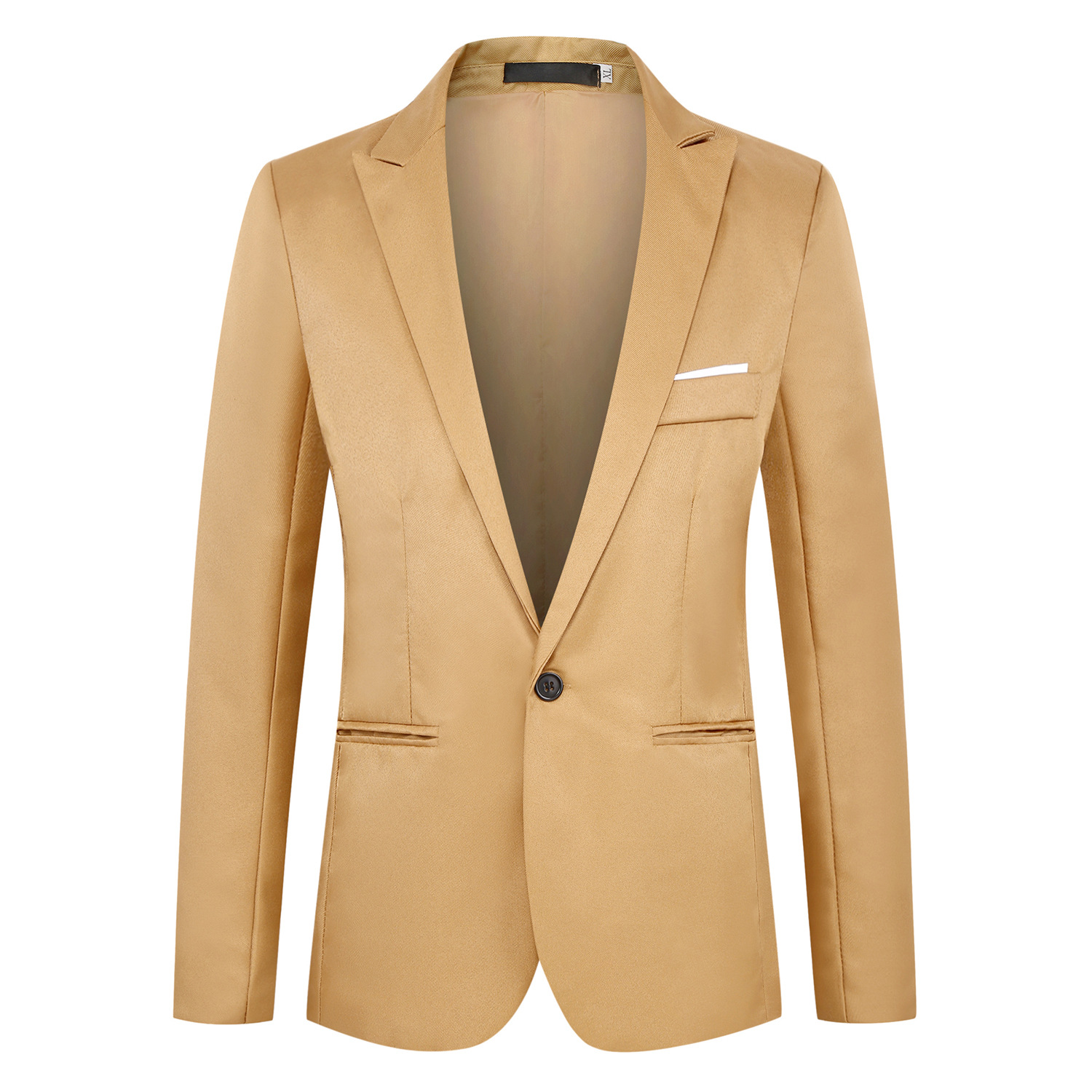 2023 Spring Foreign Trade Men's Slim-fit Small Suit Korean Solid Color Single-breasted Suit Jacket Young Men