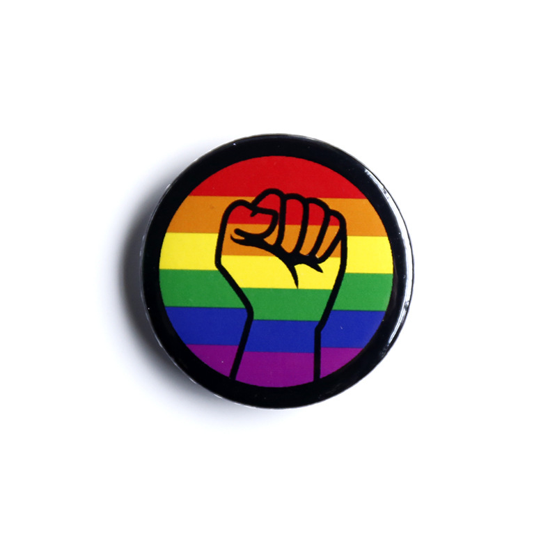 Can amuse T29 rainbow badge gay badge LGBT gay brooch love and peace ...