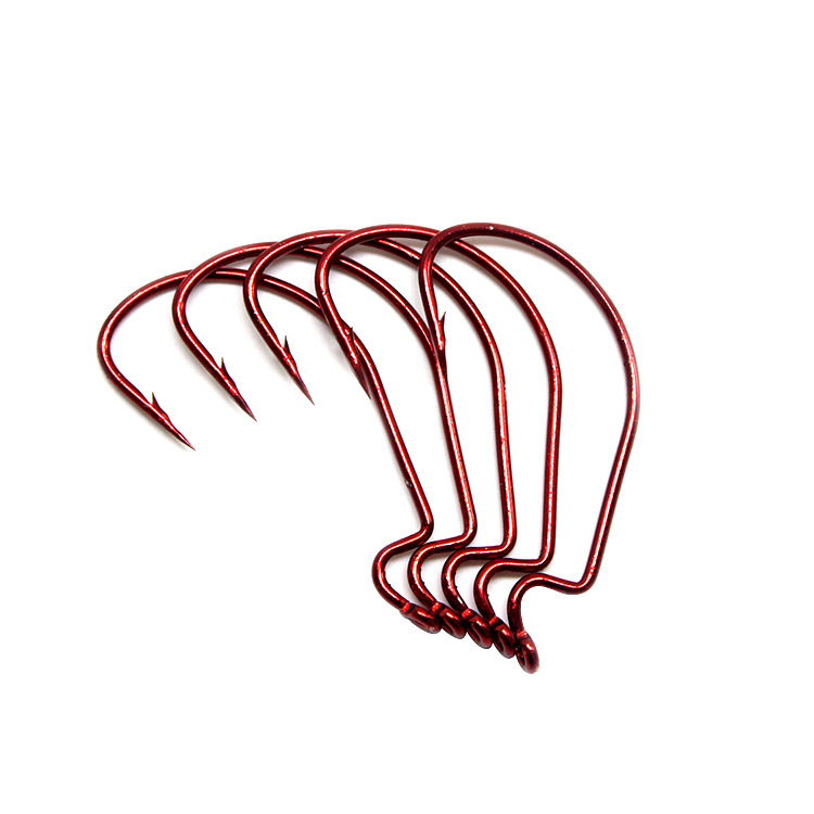 Crank hook Luya Soft Bait hook with barbed sharp pointed hook wearing soft bait soft Worm Hook black nickel red nickel crank hook