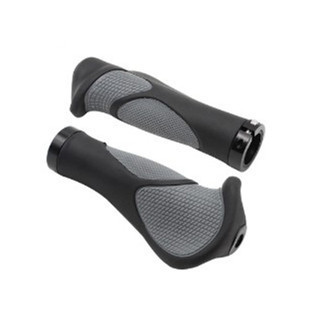 Mountain Bike Rubber Horn Handle Set Bicycle Handle Set Riding Accessories Bilateral Locking Non-slip Handle