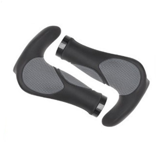 Mountain Bike Rubber Horn Handle Set Bicycle Handle Set Riding Accessories Bilateral Locking Non-slip Handle