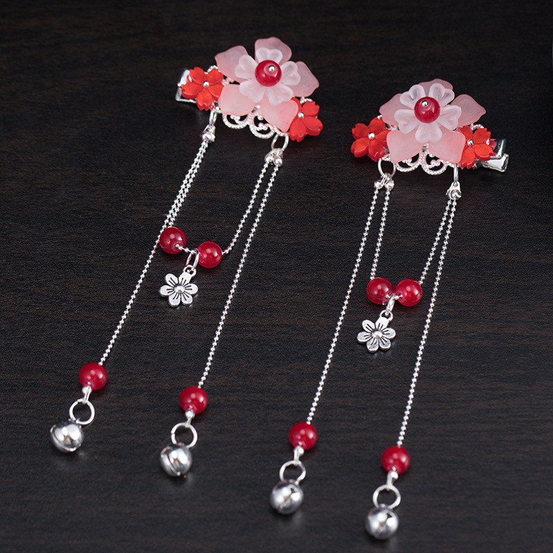 Falling Sakura Ancient Clothing Headwear Hanfu Fresh Hand-made Hair Accessories Han Elements Antique Walking Hanfu Women's GF099