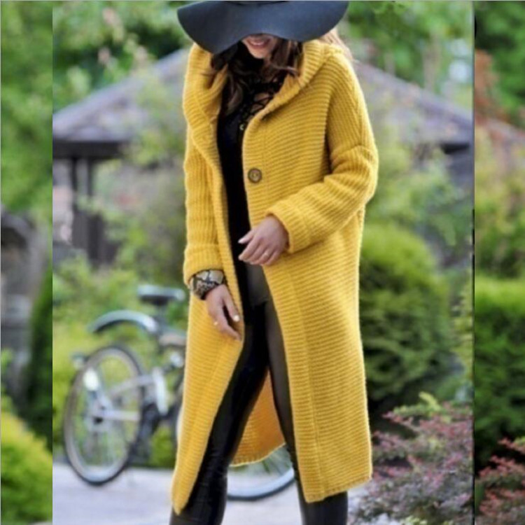 Amazon sweater 2023 autumn and winter explosions large size cardigan knitted sweater women's coat long factory direct sales