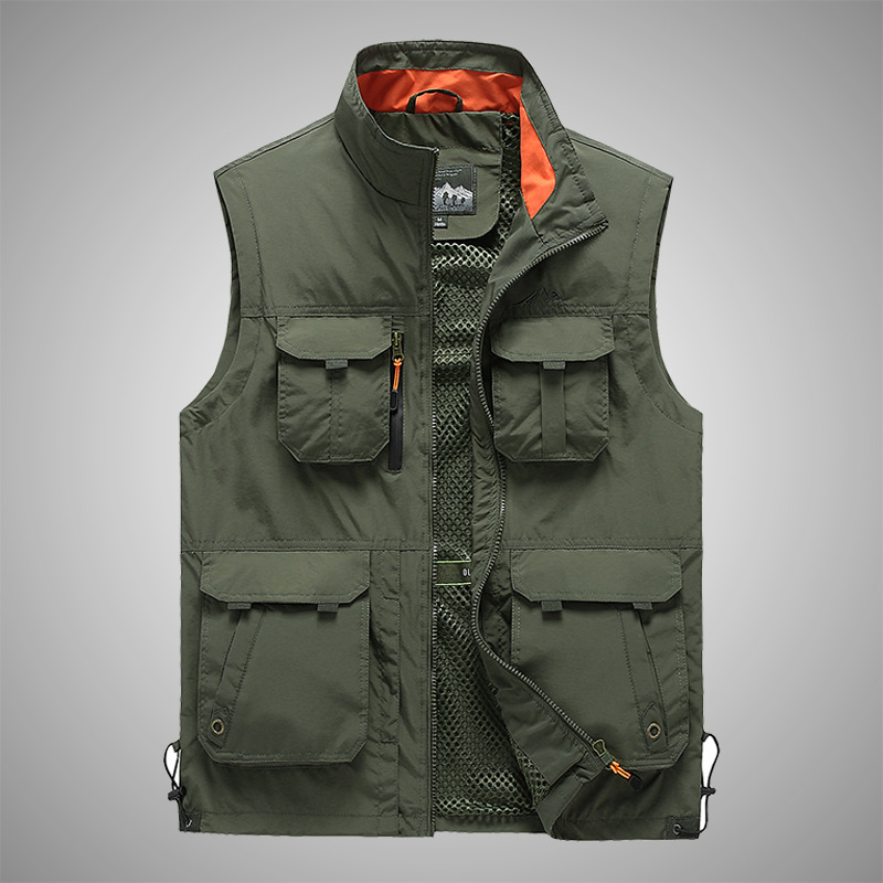 Spring and Autumn new vest men's soil outdoor leisure young and middle-aged photography fishing Waistcoat Vest vest jacket 2019