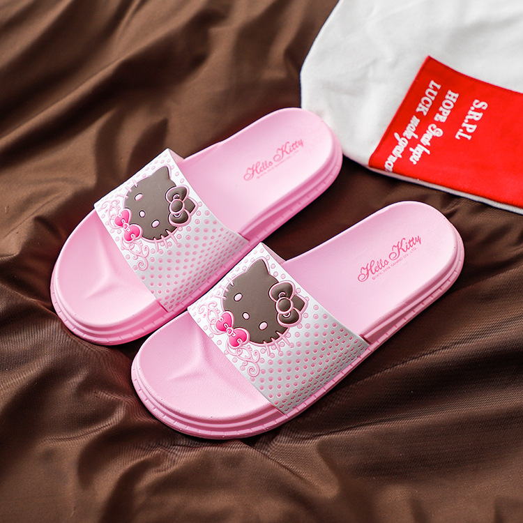 2022 New Slippers Women's Summer Cartoon Cute Cat Home Slippers Bathroom Bath Slippers Non-slip Thick Slippers for Women