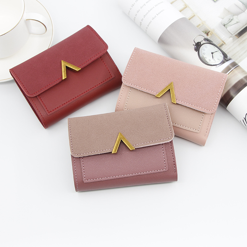 New Korean Style Women's Short Card Bag Small Wallet Three-fold Wallet Women's Multi-card Card Bag Mini Card Case_voghion.com