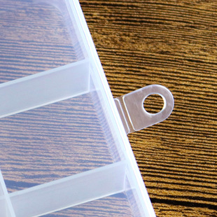 Small Fixed One-piece Buckle 15 Grids Transparent Plastic Non-detachable Storage Jewelry Beaded Pill Box Fish Hook Screw Box