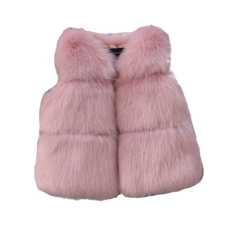 2022 autumn and winter new children's fur vest short thick cotton coat fur coat imitation fur cross-border wholesale