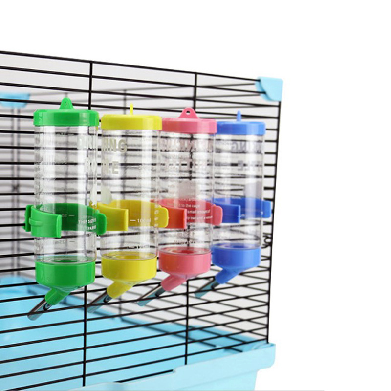 Rabbit hamster Chinchilla drinker 80 125 250ml guinea pig drinking water double steel ball anti-drip Rabbit Kettle supplies