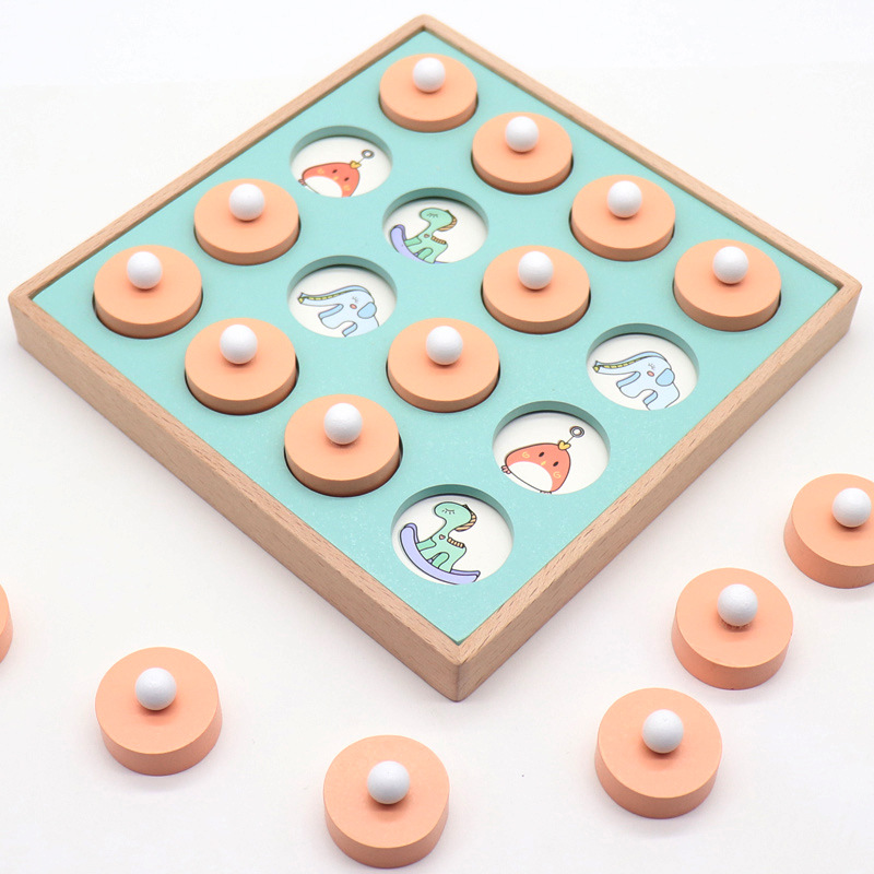 Children's Early Education Educational Toys Wooden Memory Chess Digital Alphabet Animal Memory Chess Intelligence Development Toys Spot