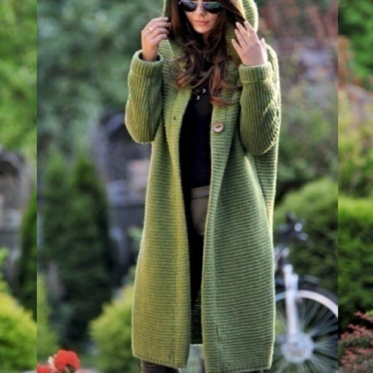 Amazon sweater 2023 autumn and winter explosions large size cardigan knitted sweater women's coat long factory direct sales