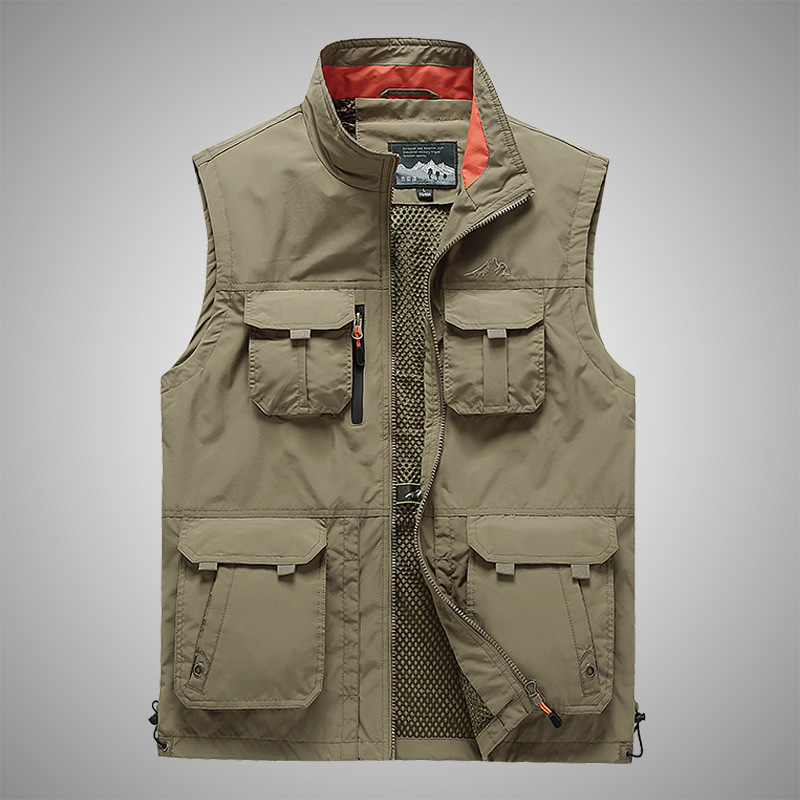 Spring and Autumn new vest men's soil outdoor leisure young and middle-aged photography fishing Waistcoat Vest vest jacket 2019