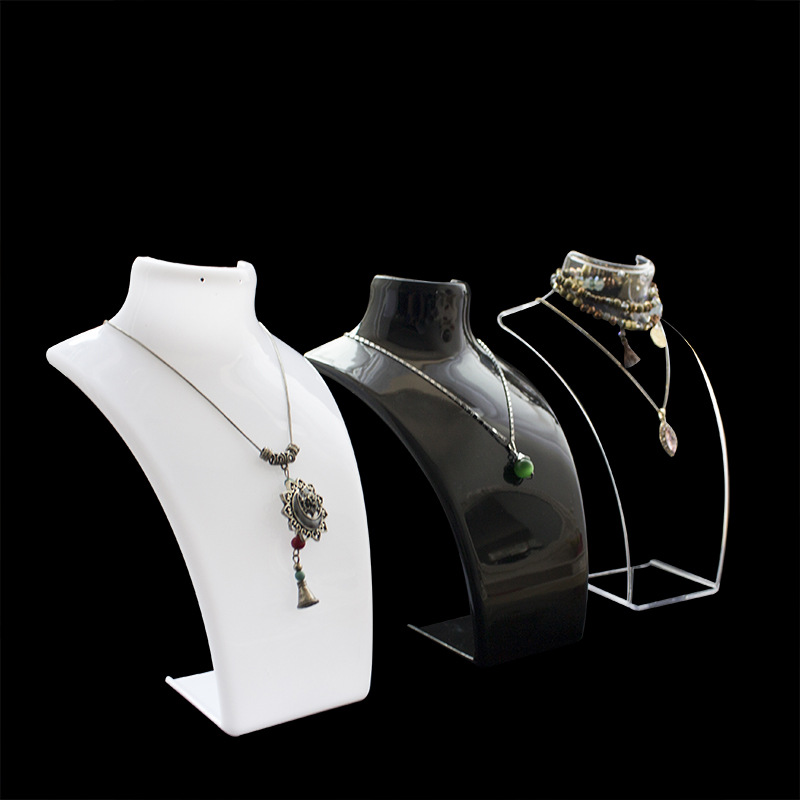 High-grade acrylic jewelry necklace rack neck model portrait neck pendant display prop base wholesale