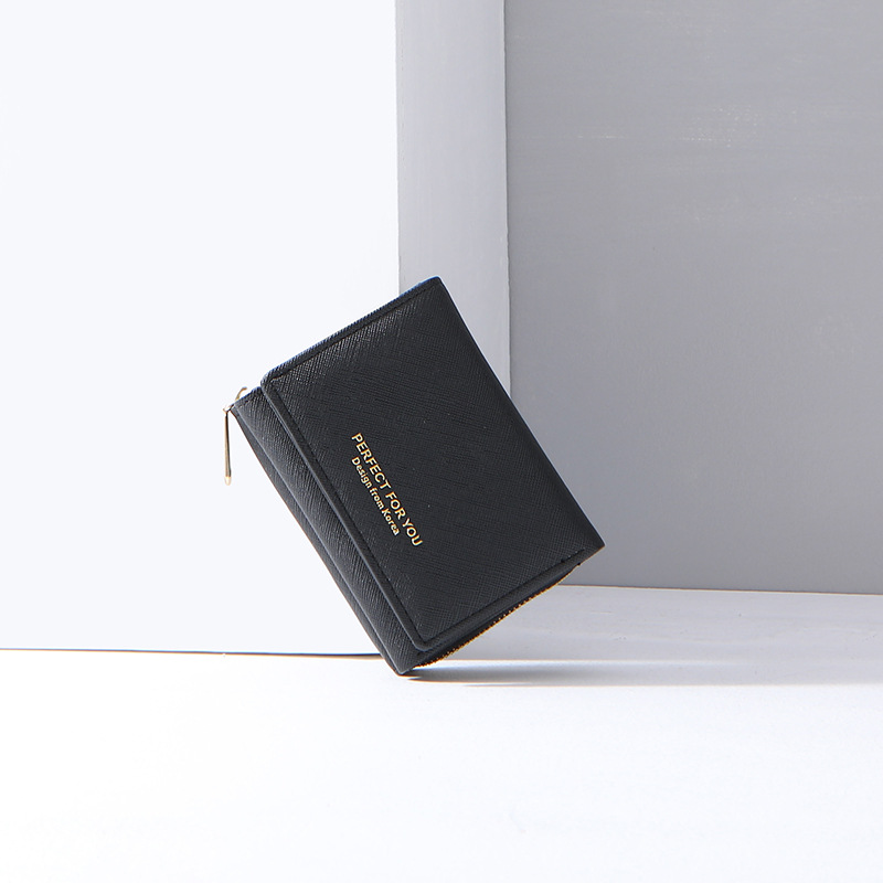 Foreign Trade Cross-border Wichen New Wallet Women's Short PU Wallet High-end Coin Wallet Card Bag Women's Zipper Bag