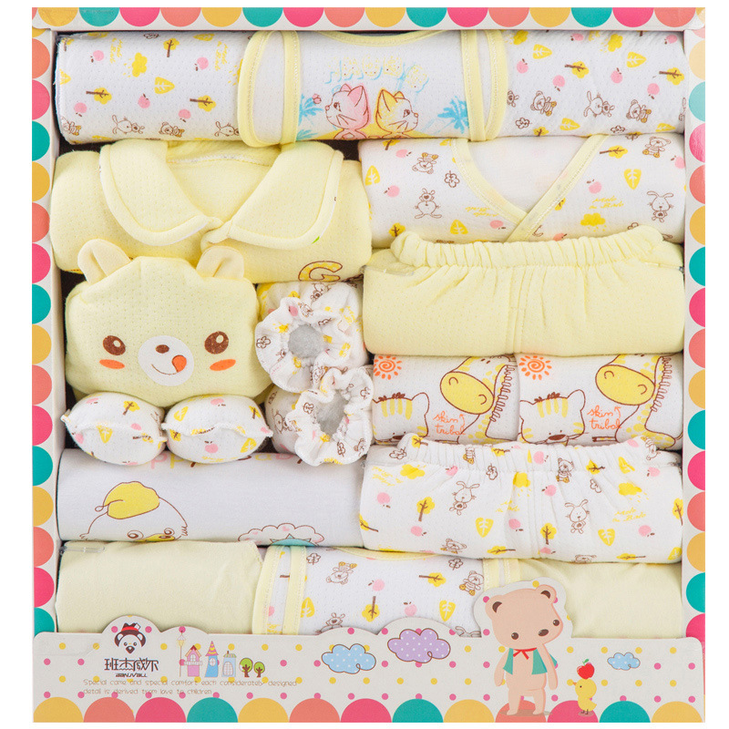 Pure cotton baby clothes newborn gift box autumn and winter suit newborn full moon gift baby supplies