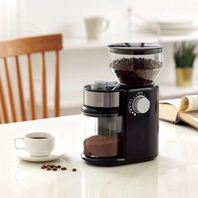 Bean grinder flat burr coffee bean grinder thickness adjustable cup size can be set grinder