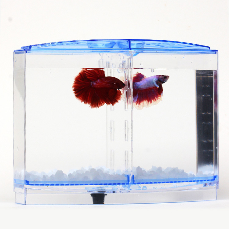 Dou Fish Tank Isolation tank Dou fish box two-compartment incubation reproduction acrylic mini fish tank aquarium