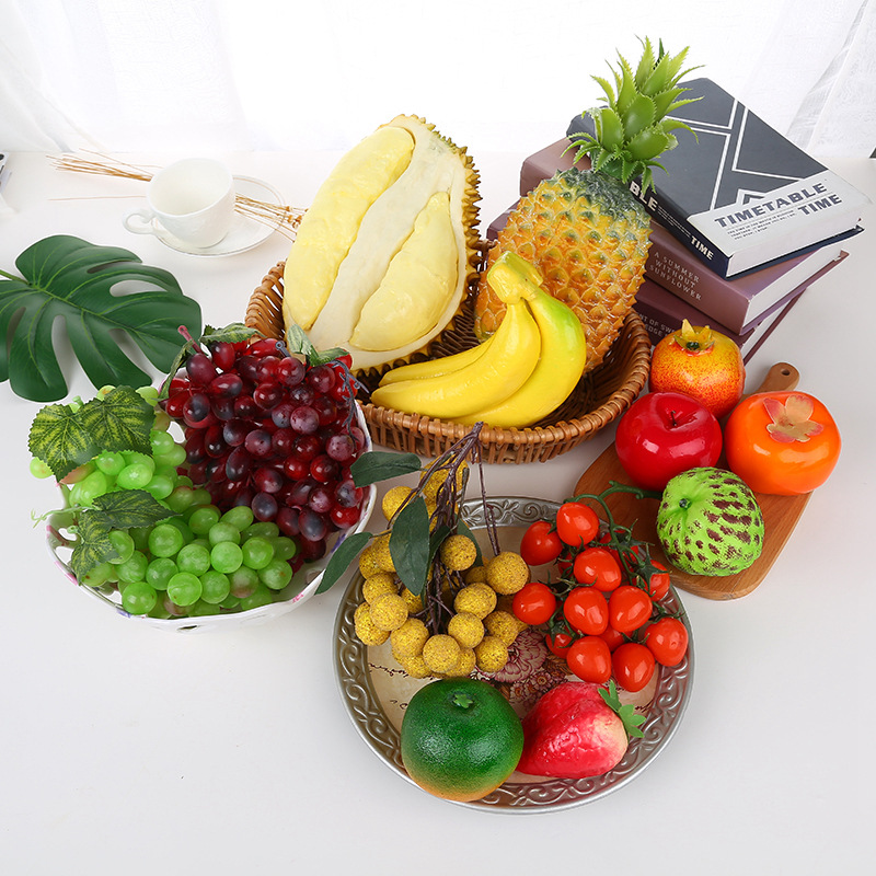 Simulation fruit Model plastic fake fruit set Banana Apple ornaments shooting props