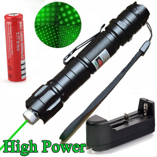 [Set] 009 Green High Power Laser flashlight Gypsophila Laser Pen Lithium Battery Powered Spot