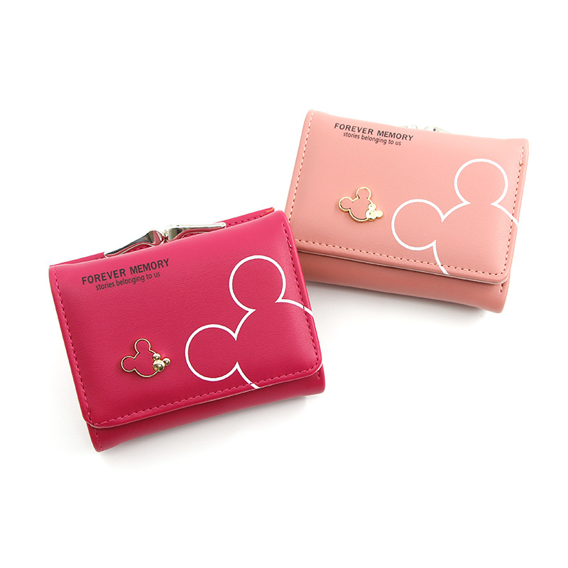 New Girls Small Wallet Student Coin Purse Korean Style Women's Short Wallet Three-fold Coin Bag Coin Purse