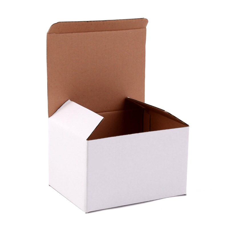White box rectangular mug packing box white cardboard printing color box wholesale folding gift box laminated corrugated carton